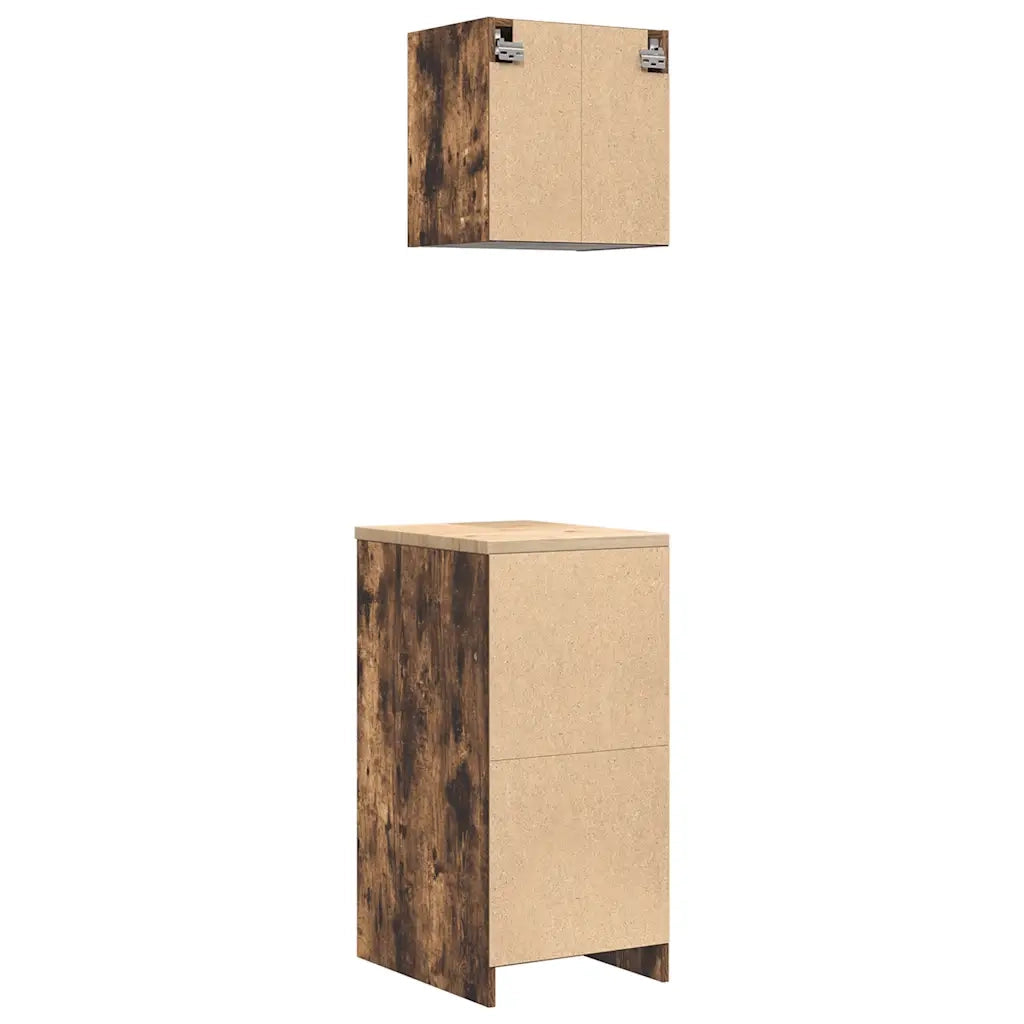 Armadi da Garage 2 pz Rovere Fumo in Legno Multistrato CFW4227776