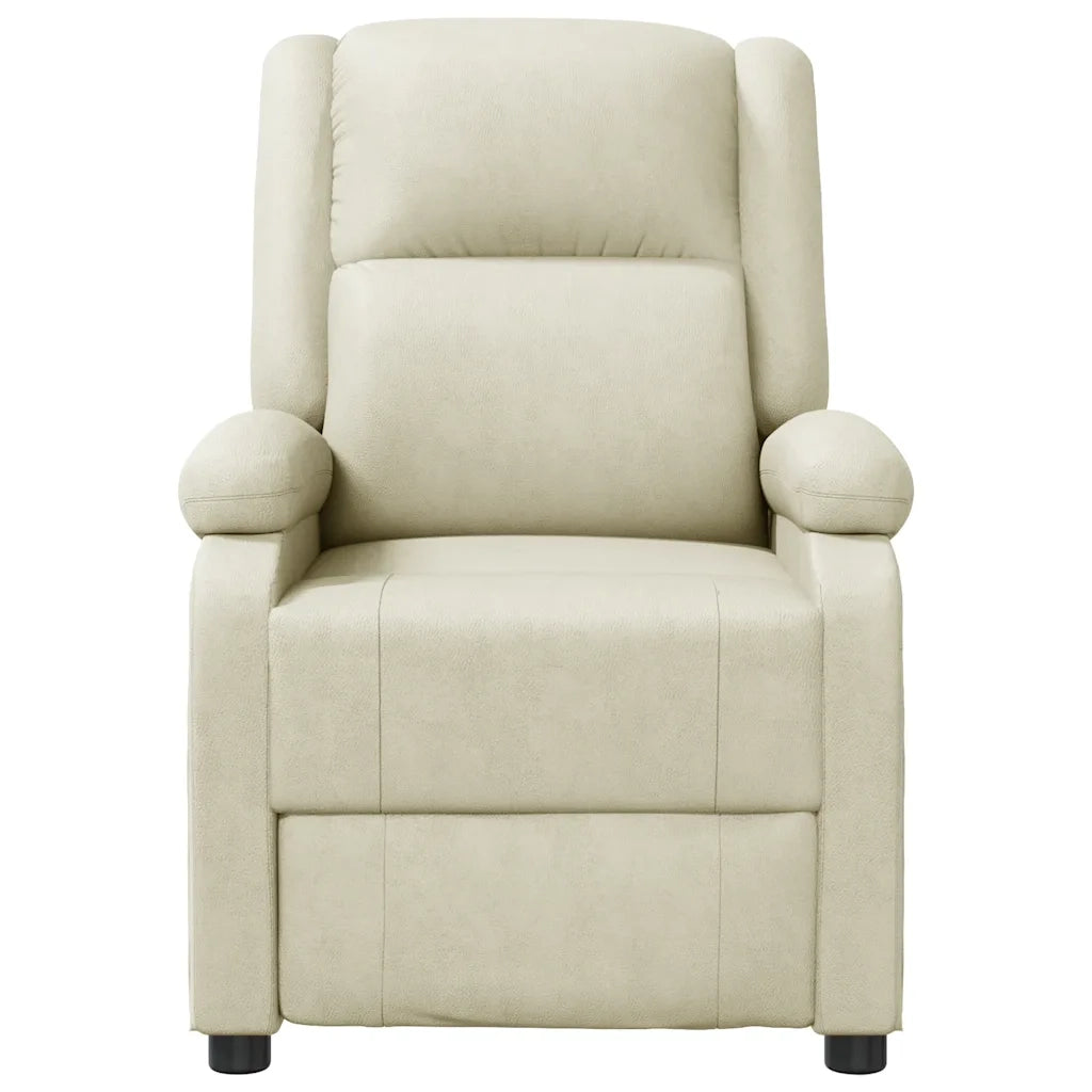 Poltrona Massaggiante Bianco Crema in Similpelle 340163