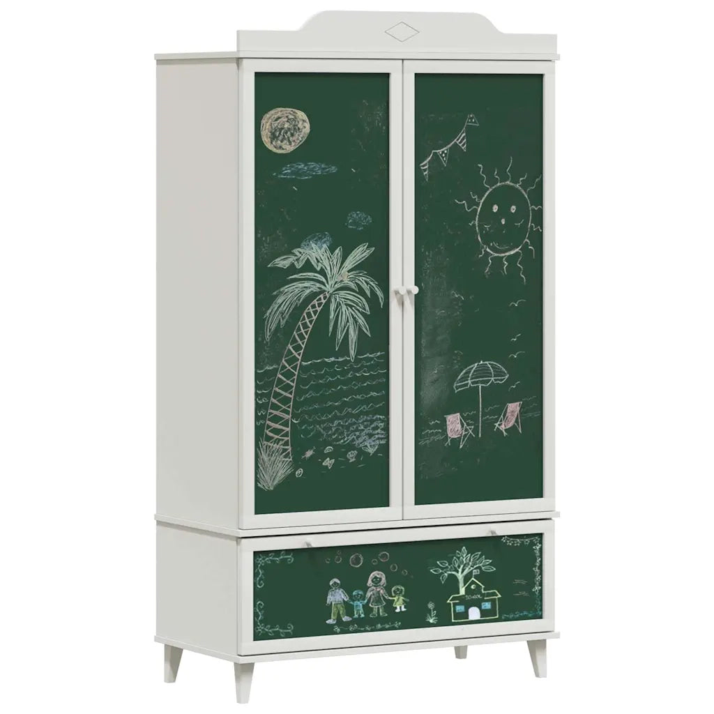Armadio con Lavagna con cassetto ROROS Bianco 90 x 45 x 165 cm CFW8979803