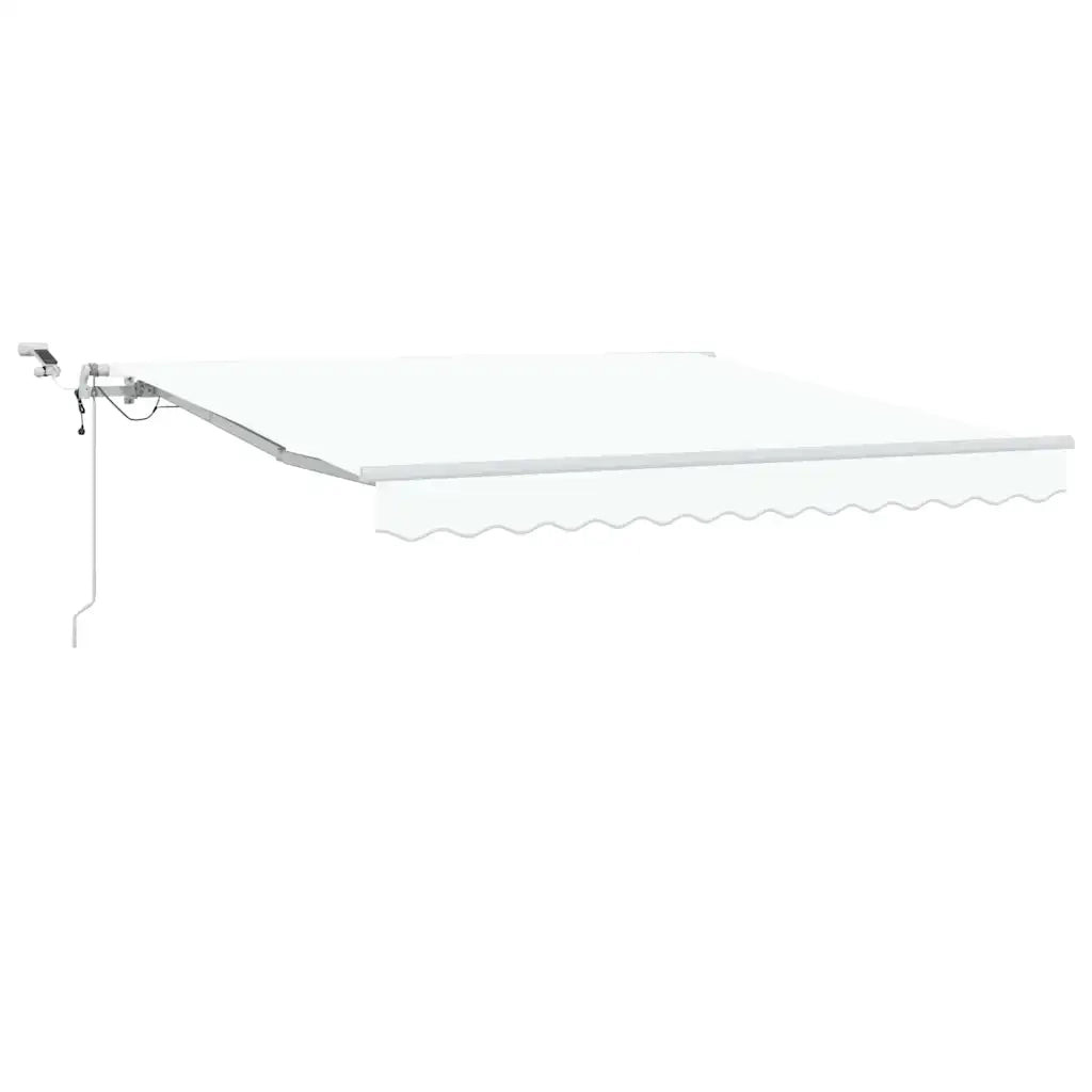 Tenda Retrattile Bianco 350 x 250 cm Poliestere e Metallo