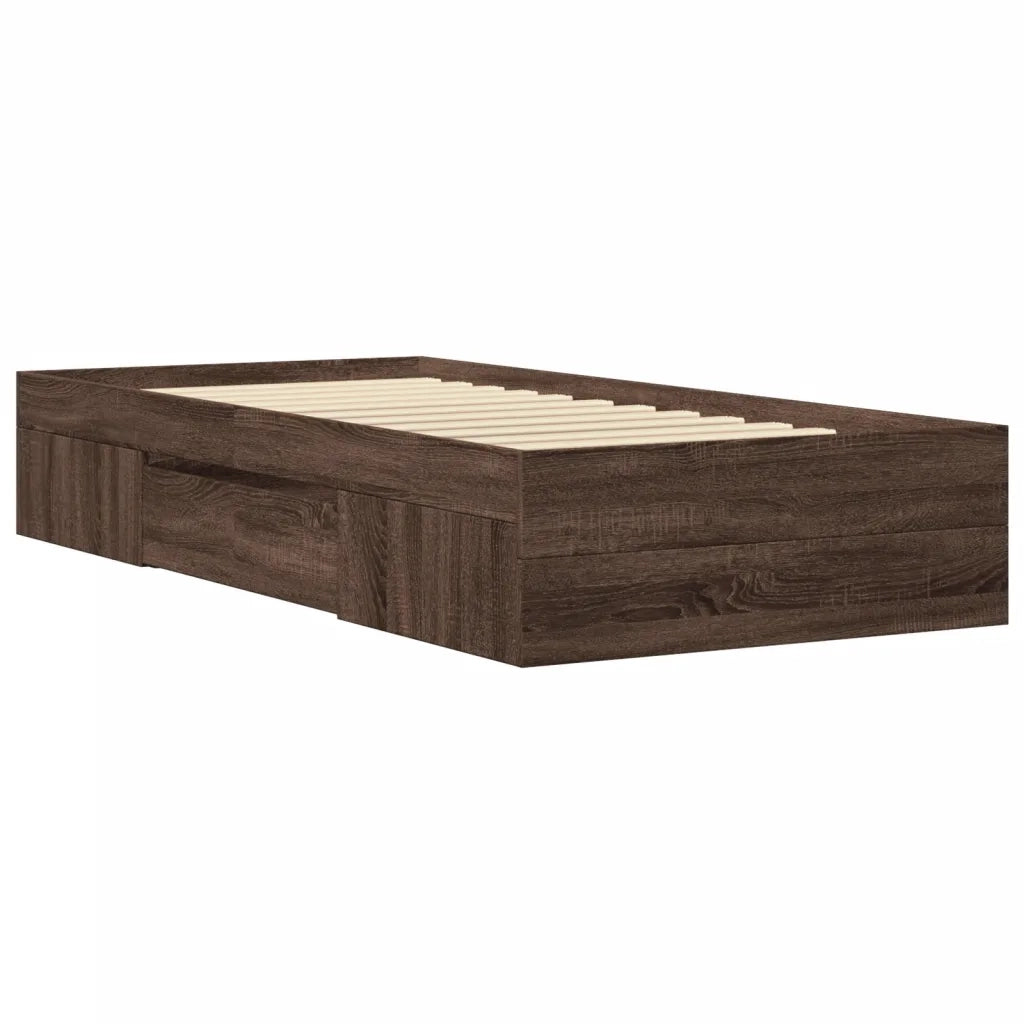 Giroletto senza Materasso Rovere Marrone 90x190cm in Truciolato 3295526