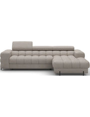 Divano angolare destro convertibile Beige mélange stile contemporaneo 285x99x181cm FILTRO