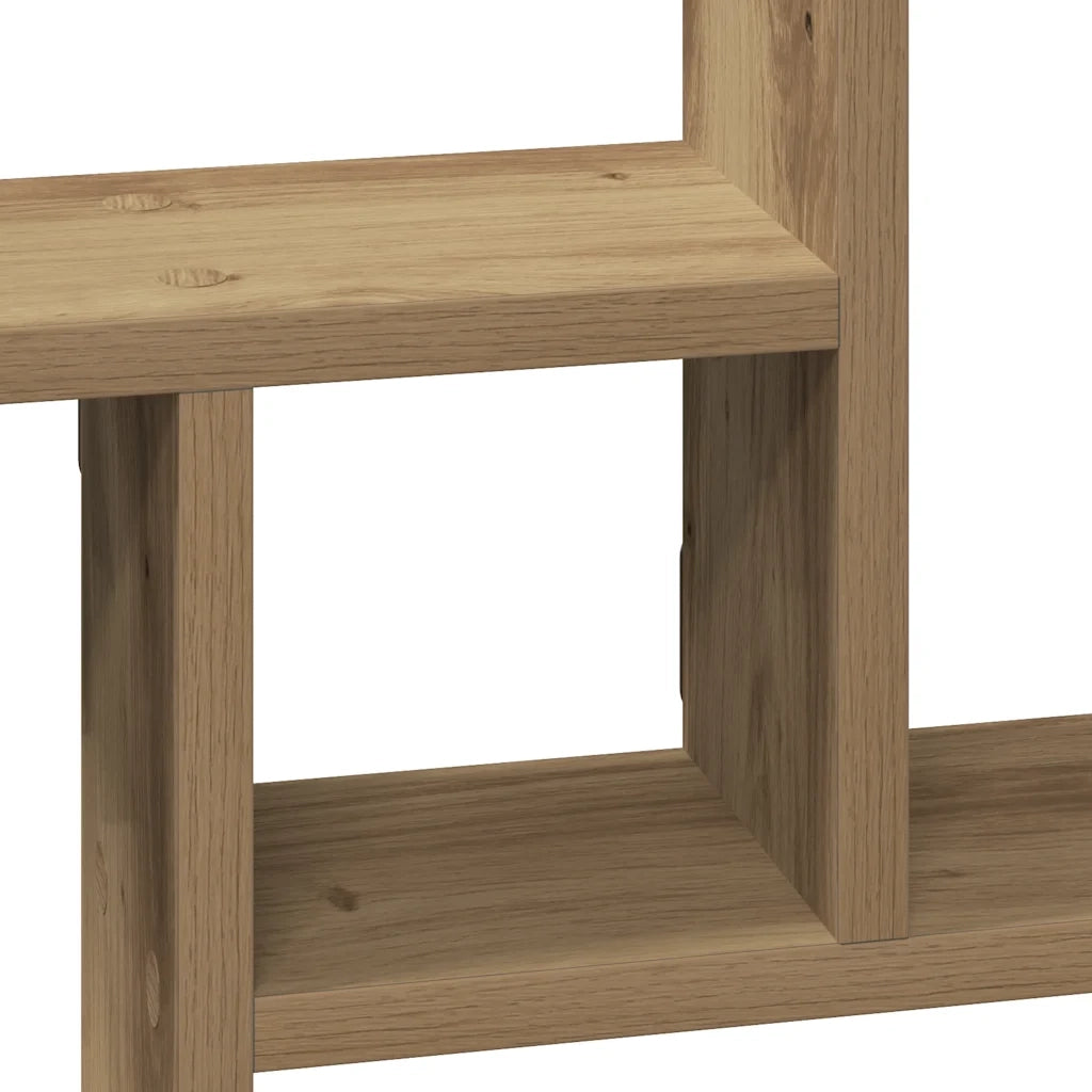 Mensole Parete 2pz Rovere Artigianale 50x12x50 cm in Truciolato 853262