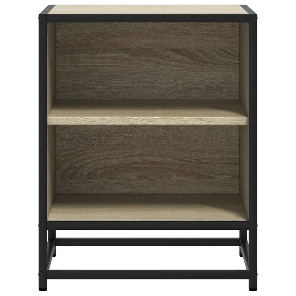 vidaXL Comodino Rovere Sonoma 40x31x50 cm Legno Multistrato e Metallo