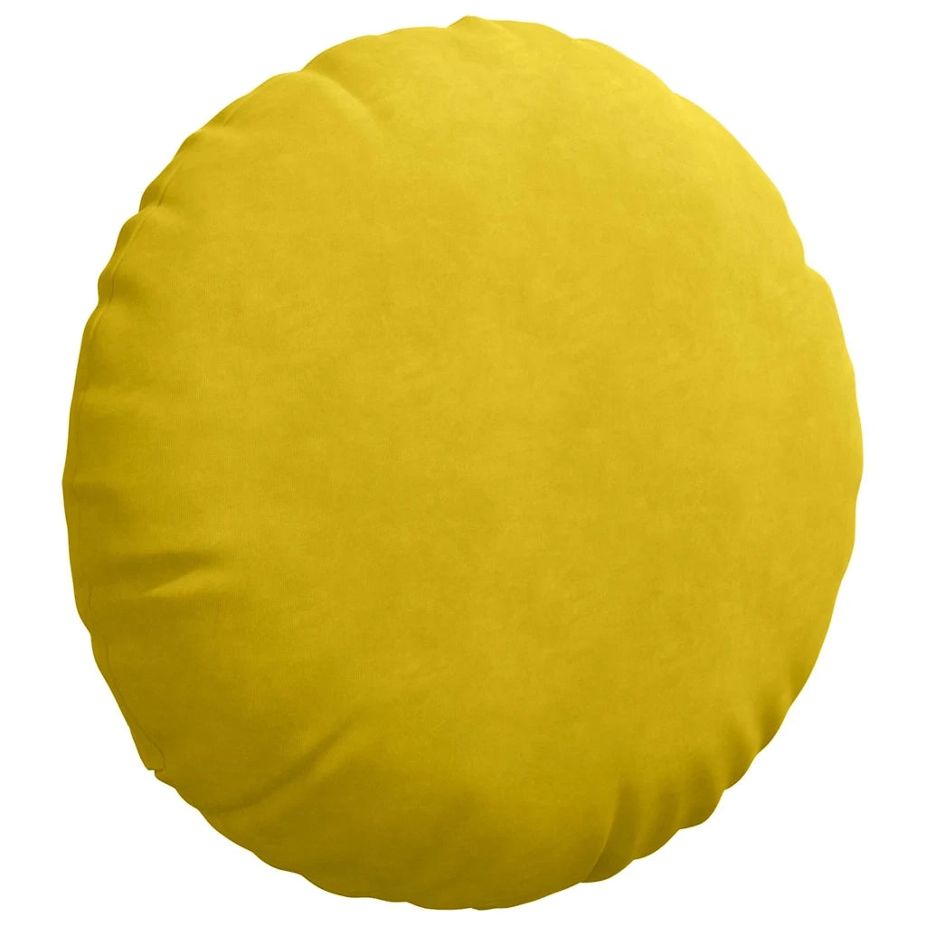 Cuscini per Seduta 2 pcs Giallo Ø 80 x 29 cm Velluto 42014255