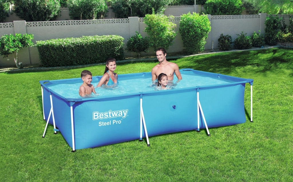 Bestway 56404 Steel Pro Piscina Fuori Terra Rettangolare 300x201x66 cm TriTech 3300 L colore Blu