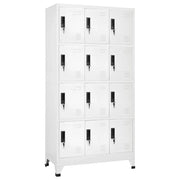 Armadietto con Serratura Bianco 90x45x180 cm in Acciaio cod mxl 52190