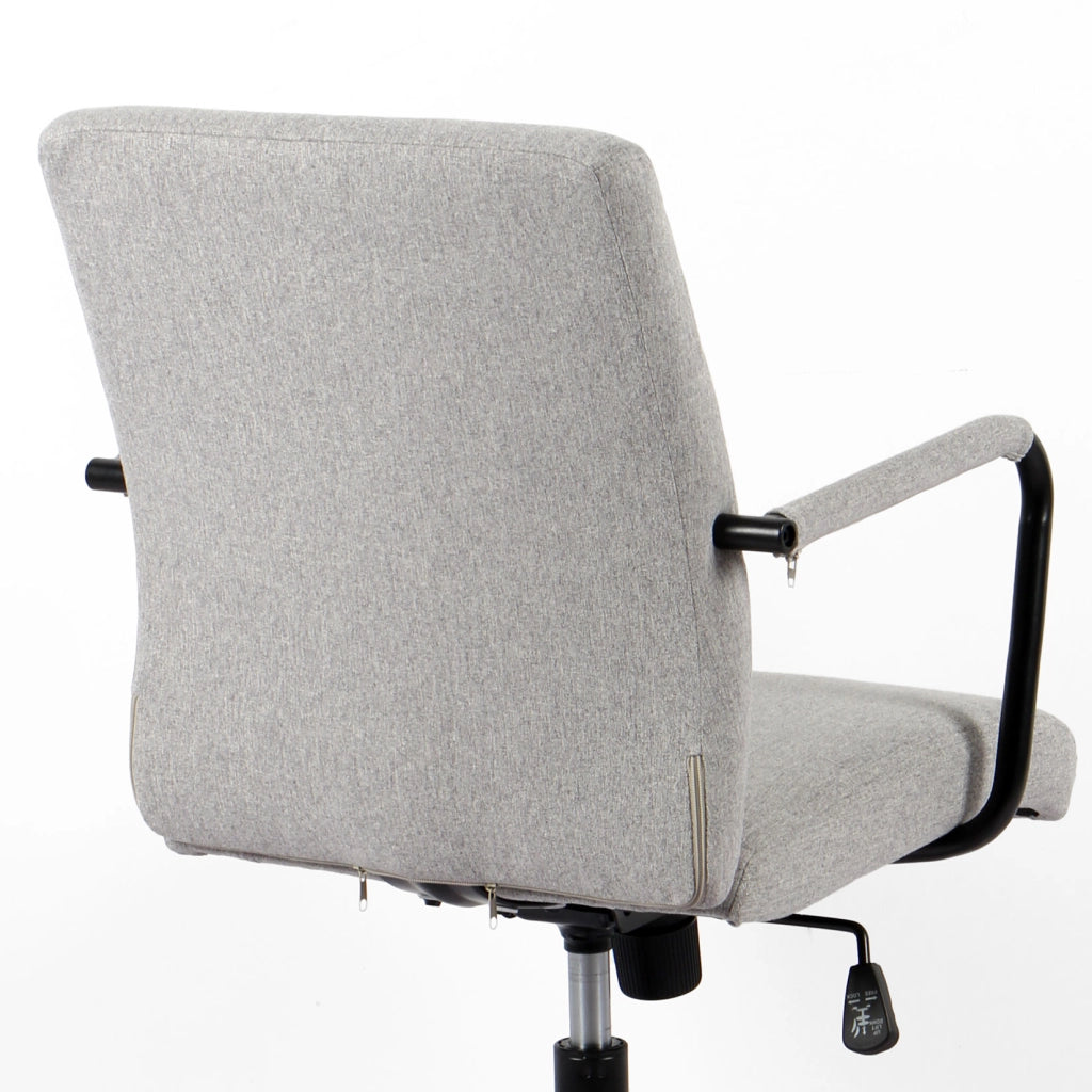 Sedia studio Hispanohogar regolabile in altezza tessuto grigio 99x64x70