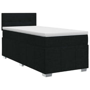 Letto box spring con materasso Nero 90 x 200 cm Tessuto 3451124