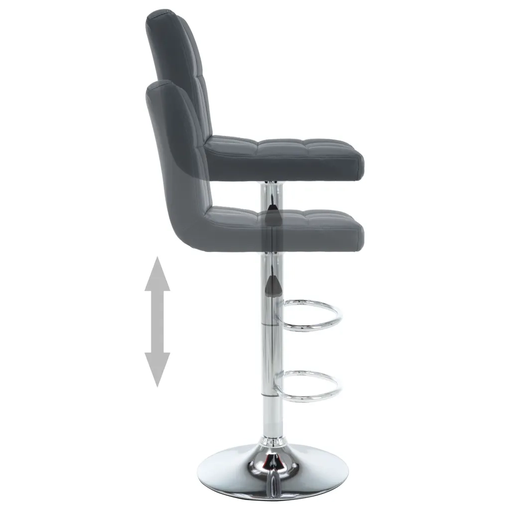 Sgabelli da Bar 2 pz Grigi in Similpelle  cod mxl 55824