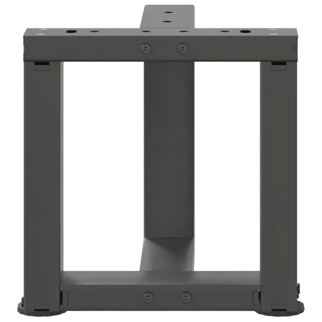 Gambe per Tavolino da CaffÃ¨ a Forma di T 2 pz Antracite 30x25x(30-31) cm Acciaio