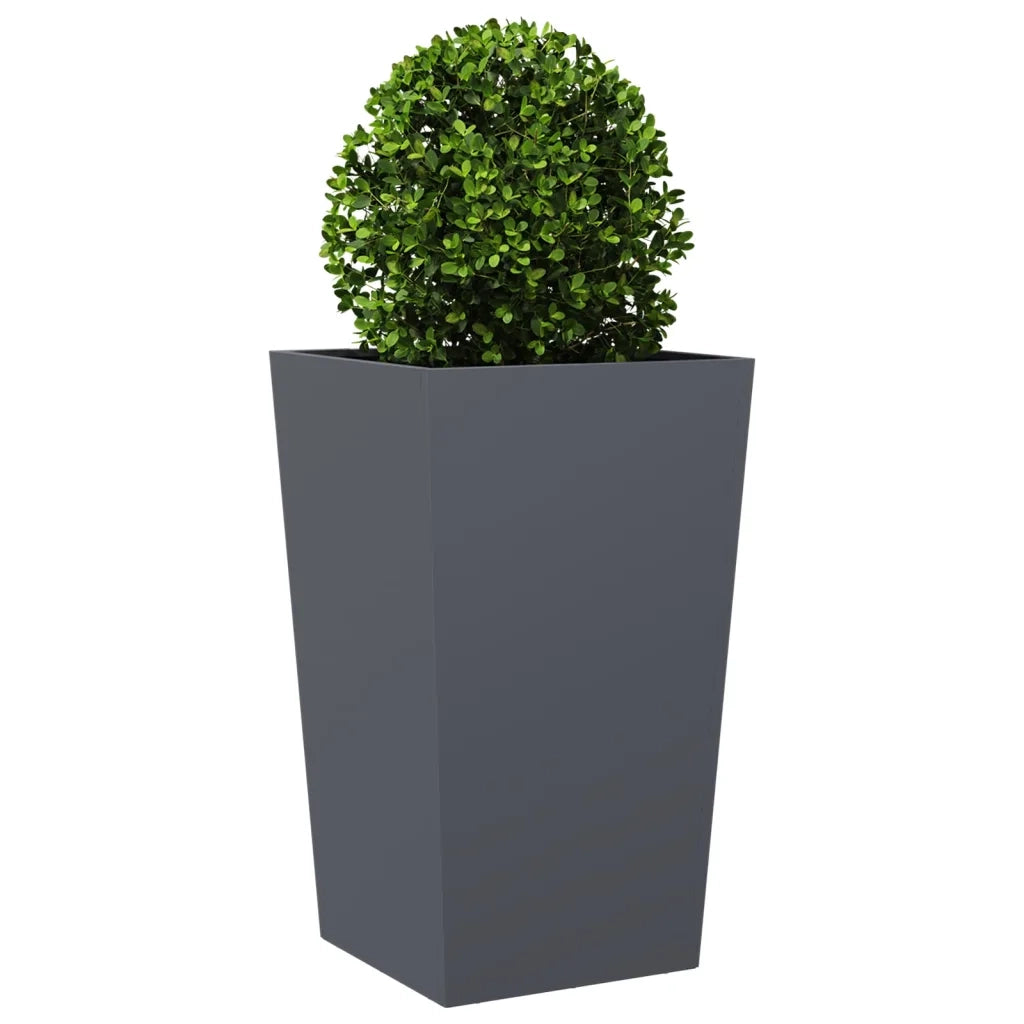Fioriera da Giardino-Vaso da Esterno Antracite 45x45x75 cm in Acciaio