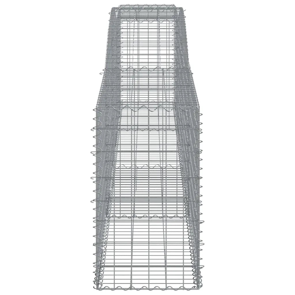Cesti Gabbioni ad Arco 2 pz 400x50x80/100 cm Ferro Zincato