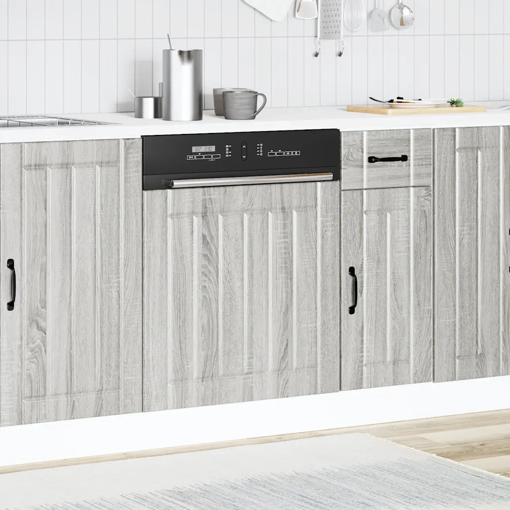 Pannello Lavastoviglie Lucca Grigio Sonoma in Legno Multistrato 853903