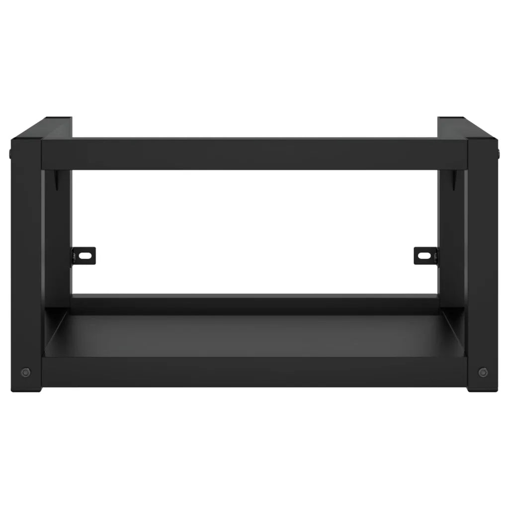 Telaio per Lavabo da Bagno con Lavabo Integrato Nero in Ferro cod mxl 71946