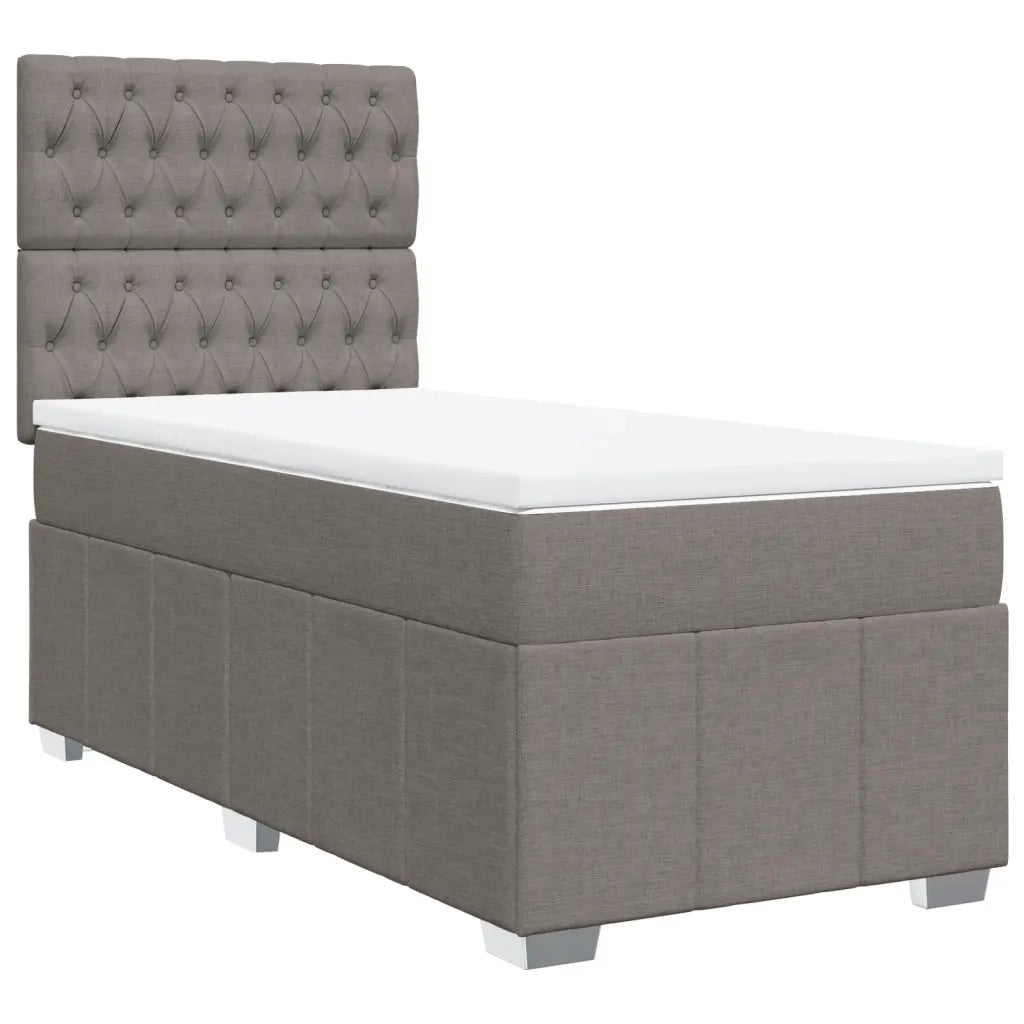 Giroletto a Molle con Materasso Tortora 90x190 cm in Tessuto 3291534