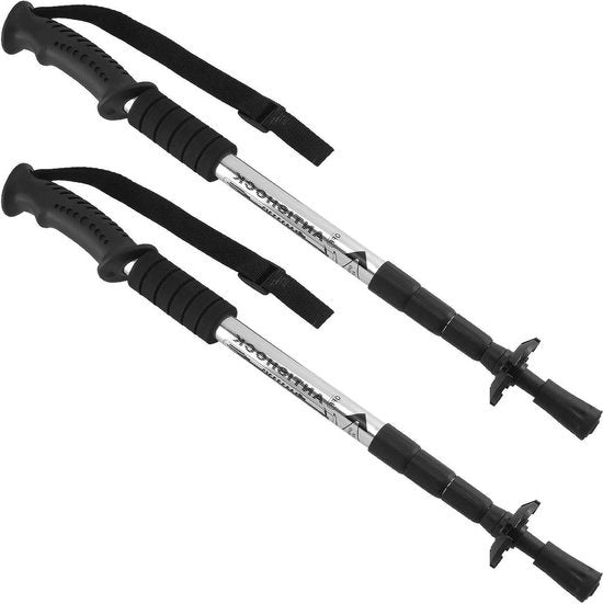 Nordic Walking stanghi telescopici - regolabili in altezza da 50 a 110 cm - dumper anti-shock - bastoni da passeggio con maniglie ergonomiche.