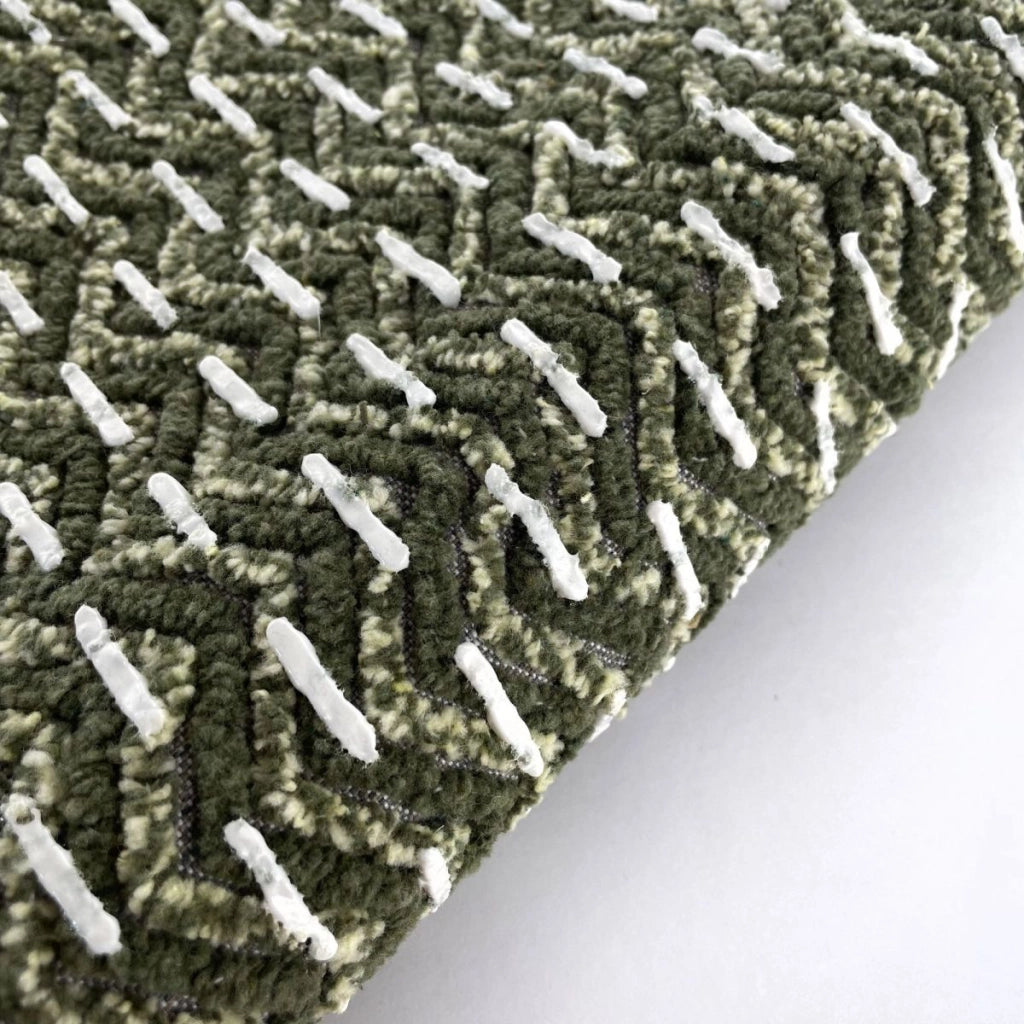 TAPPETO CHANTAL 55X90CM OLIVA IN COTONE