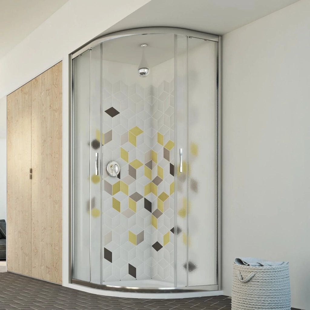 Box doccia semicircolare 70x90 CM H198 stampato C mod. Evolution