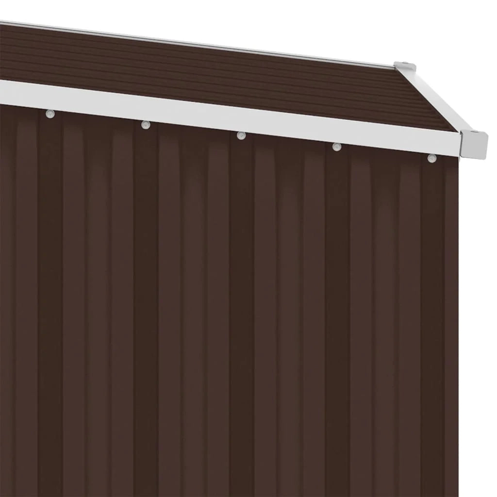 Casetta da giardino cabina ripostiglio casetta da esterno robusta casetta per attrezzi marrone 87 x 98 x 159 cm acciaio zincato marrone 02_0022328