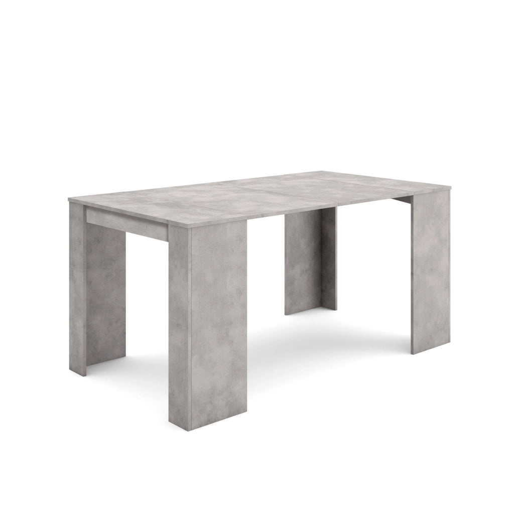 Consolle allungabile, 160x90x77cm, Per 8 persone, Tavolo da pranzo, grigio cemento RF2620
