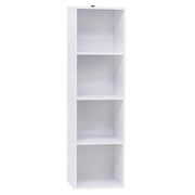 Libreria in legno con 4 ripiani a cubo 106 cm bianco 19_0000388