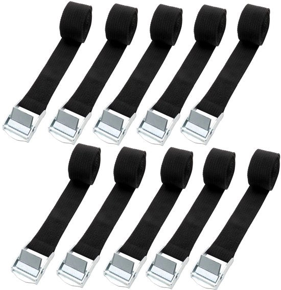 Pacco di 10 cinti corti con chiusura a molla - 65 cm cinti cinturino nero portabici cinturino di fissaggio per l'installazione di cinturini di fissaggio rapido per biciclette