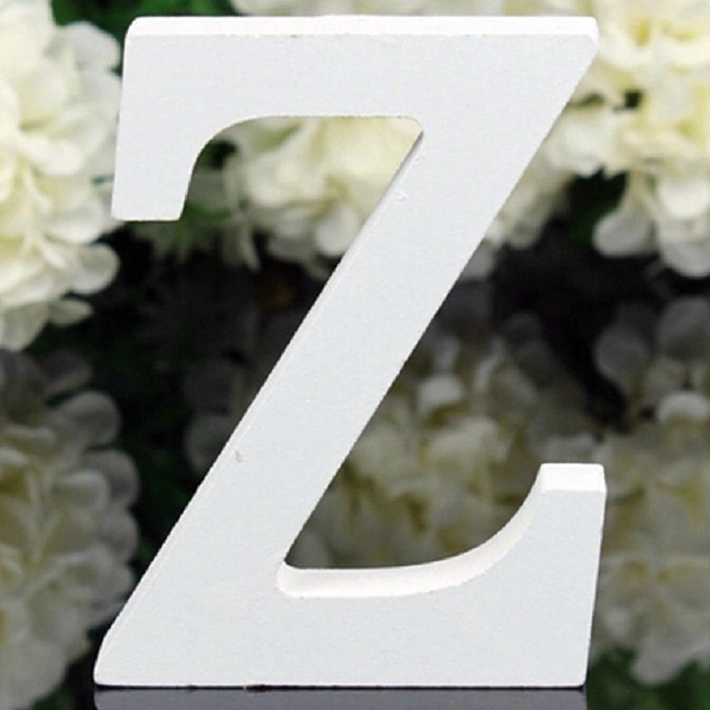 Trade Shop - Lettera Z In Legno Bianco 11cm Decorazione Confettata Matrimoni Promessa Wedding -