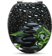 Braccio di toilette con chiusura morbida - Silenziosa chiusura - Sella antibatterica - Comfort Fit - Impermeabile - Progettato per evitare lo slittamento - 37,8 cm x 43,8 cm