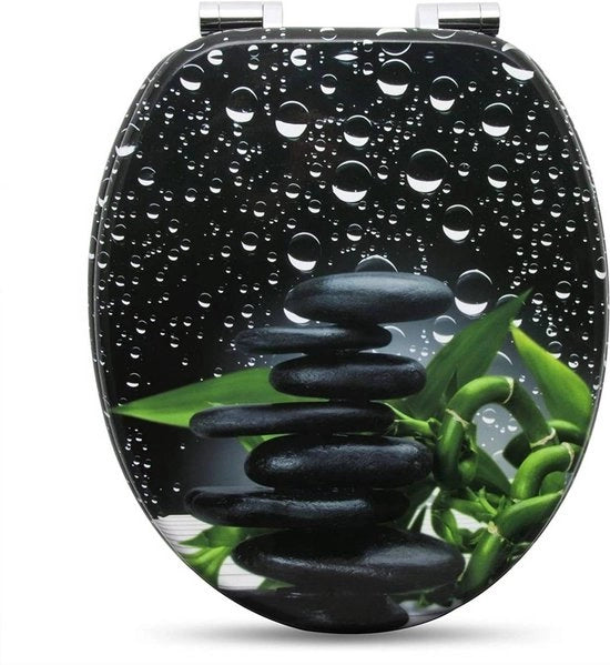 Braccio di toilette con chiusura morbida - Silenziosa chiusura - Sella antibatterica - Comfort Fit - Impermeabile - Progettato per evitare lo slittamento - 37,8 cm x 43,8 cm