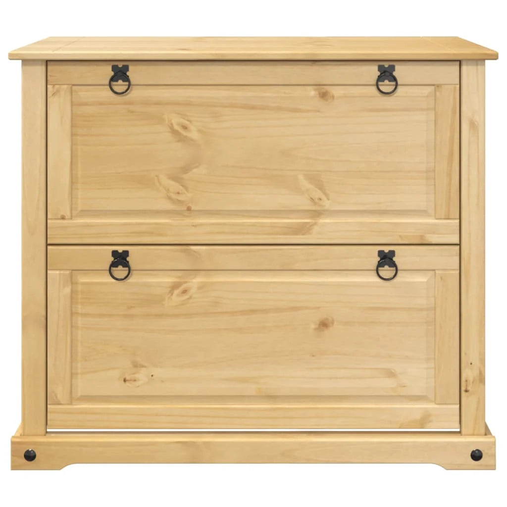 Scarpiera mobile contenitore per scarpe mobile per ingresso/corridoio/soggiorno Corona 99 x 32 x 85 cm legno di pino massiccio marrone 02_0021751