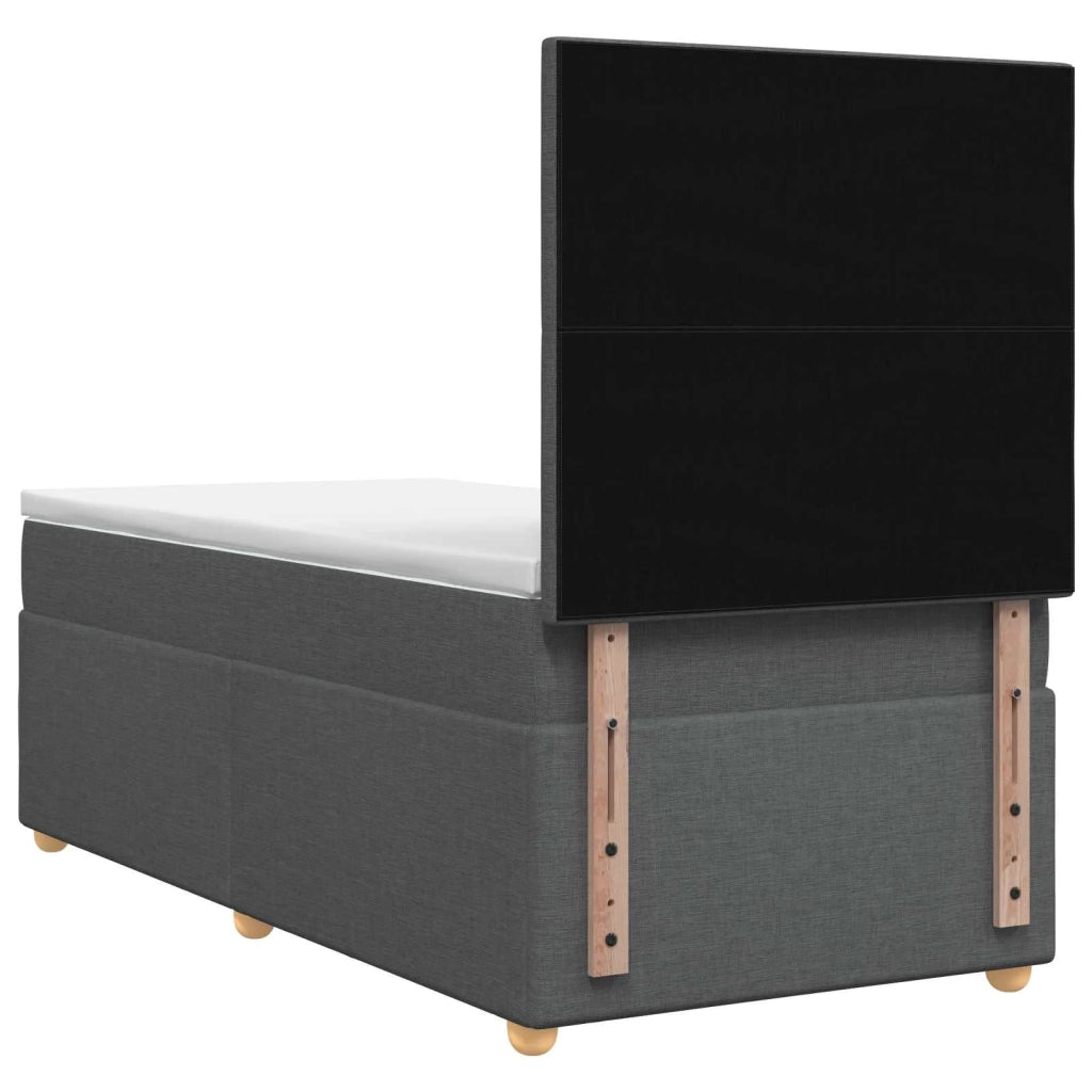 Letto box spring con materasso Grigio Scuro 90 x 190 cm Tessuto 3453782