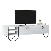Adige, Mobile Porta tv 2 Cassetti, 150x36x44h cm Bianco