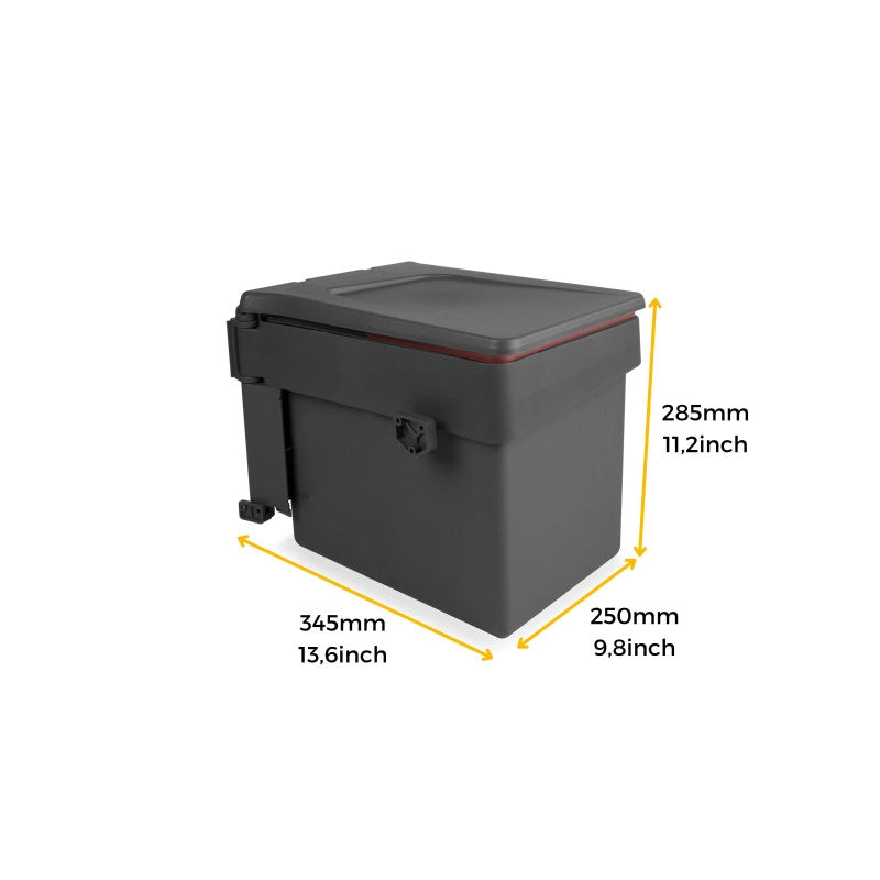 Kit di contenitori per la raccolta differenziata per cassetti da cucina Recycle Altezza Recycle 216 mm, 2x12 lt, 2x6 l..