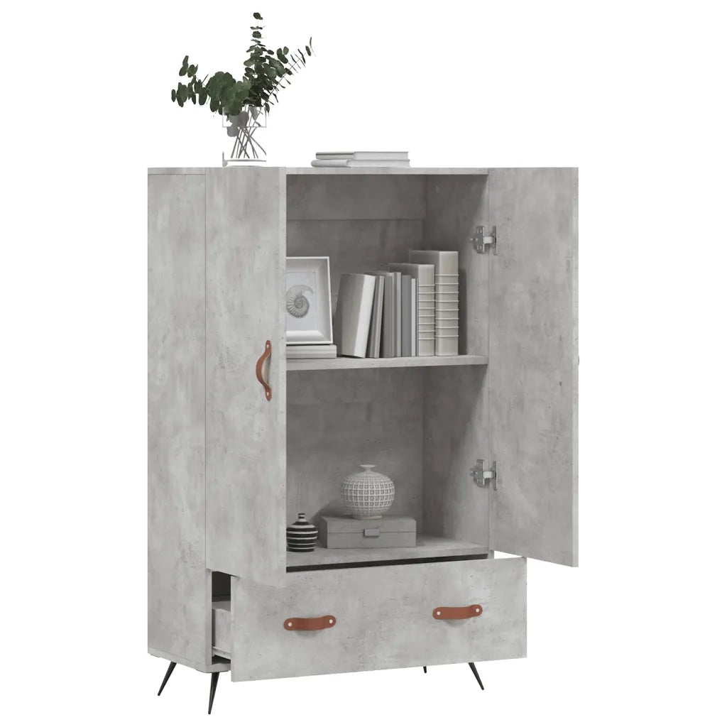 Credenza Grigio Cemento 69,5x31x115 cm in Legno Multistratocod mxl 80532