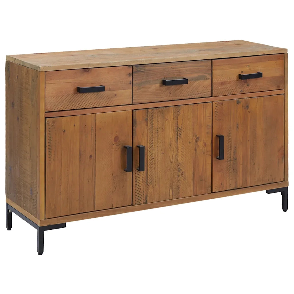 Credenza Marrone 110x35x70 cm in Legno Massello di Pino 349919