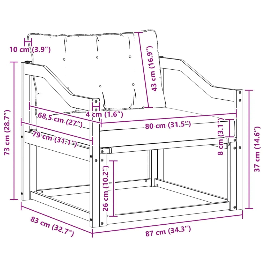 Set di divani da esterno-Sofa da giardino Legno di Acacia Massello e Textilene 677675