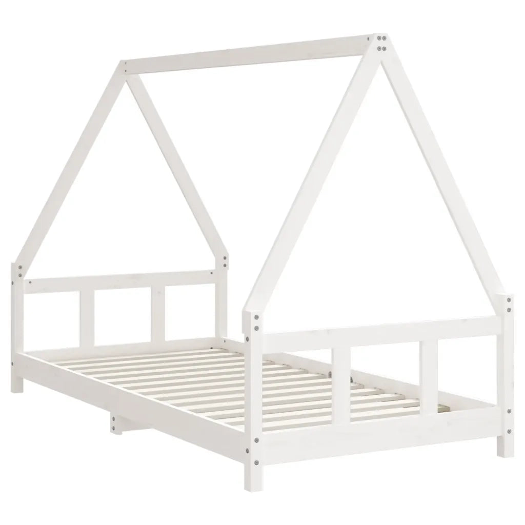 Giroletto per Bambini | Letto Infantile | Lettino Bianco 90x190cm in Legno Massello di Pino