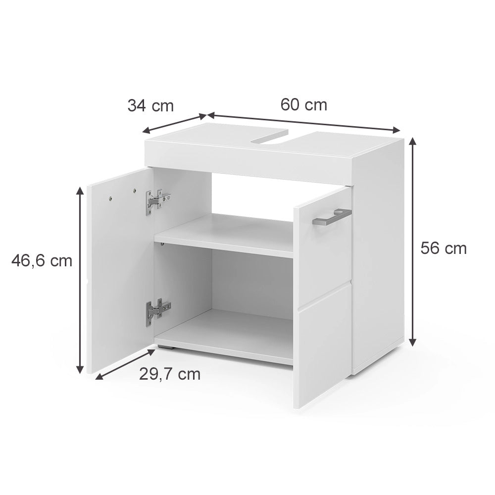 Mobile sottolavabo per bagno Luna Bianco 60 x 56 cm Vicco