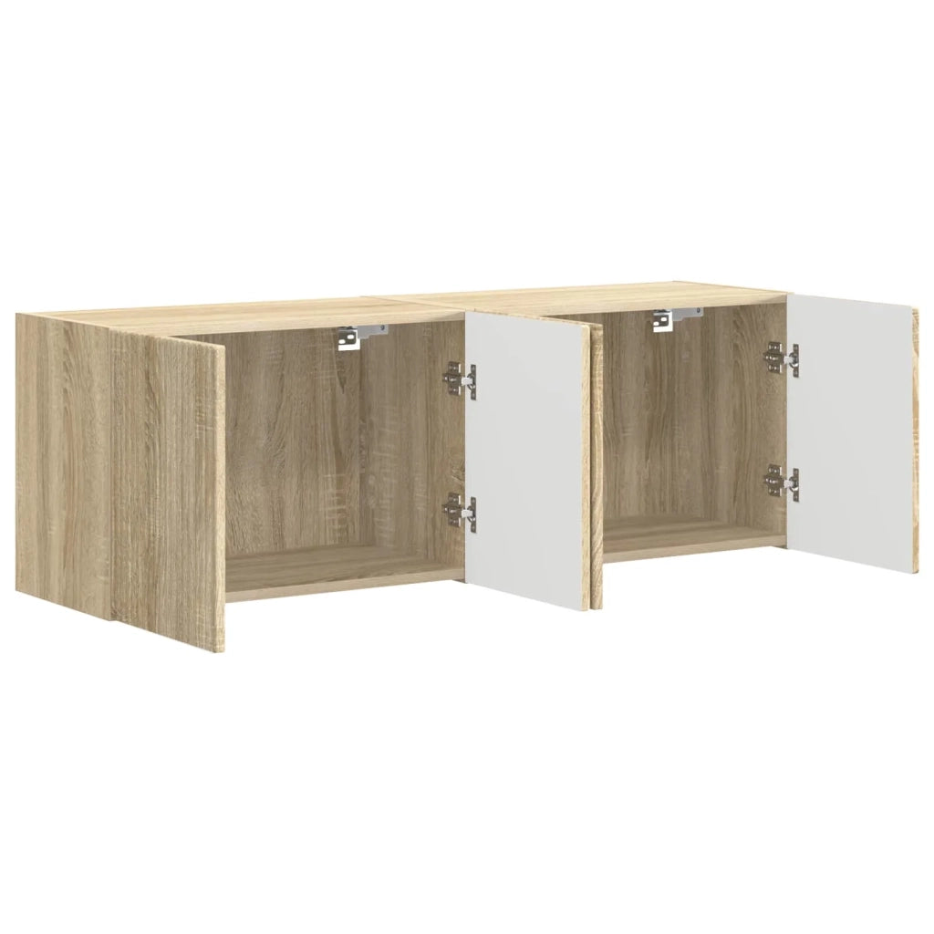Mobile TV da parete 2 pcs Rovere Sonoma 59,5 x 31 x 40 cm 892334