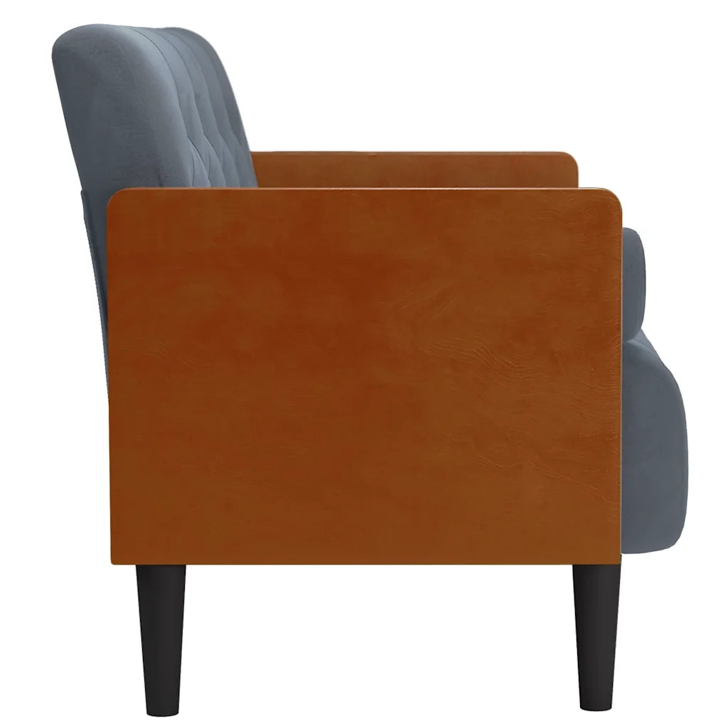 Divano Divanetto con Cuscini Bolster Grigio Scuro 110 cm 4100602