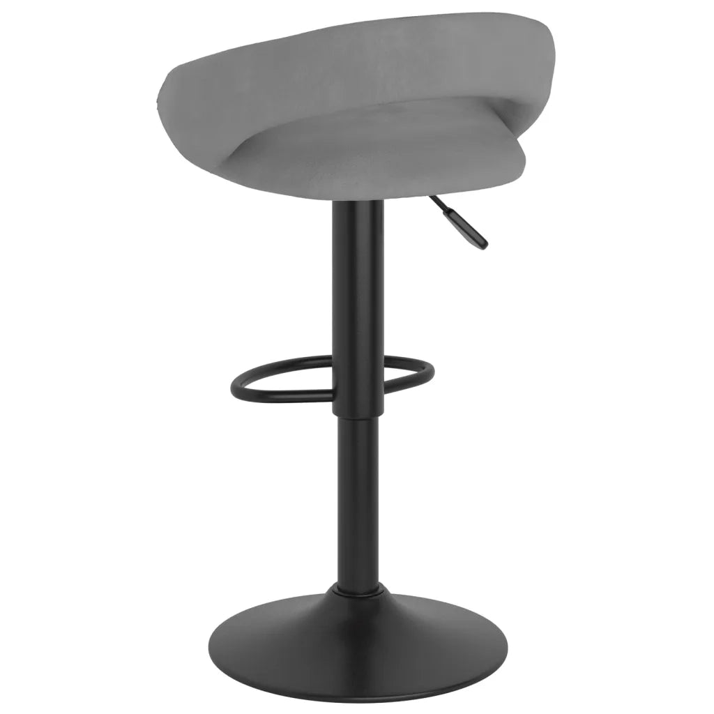 Sgabelli da Bar 2 pz Grigio Chiaro in Velluto 333269