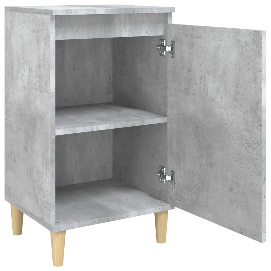 Comodino-Tavolino da notte Grigio Cemento 40x35x70 cm in Legno Multistrato 388703