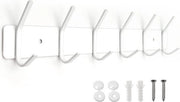 Hanger per parete, stendardo per abbigliamento, stendardo per bagno, stendardo per camera da letto, stendardi per abbigliamento, jashouder (bianco, 6 stendardi)