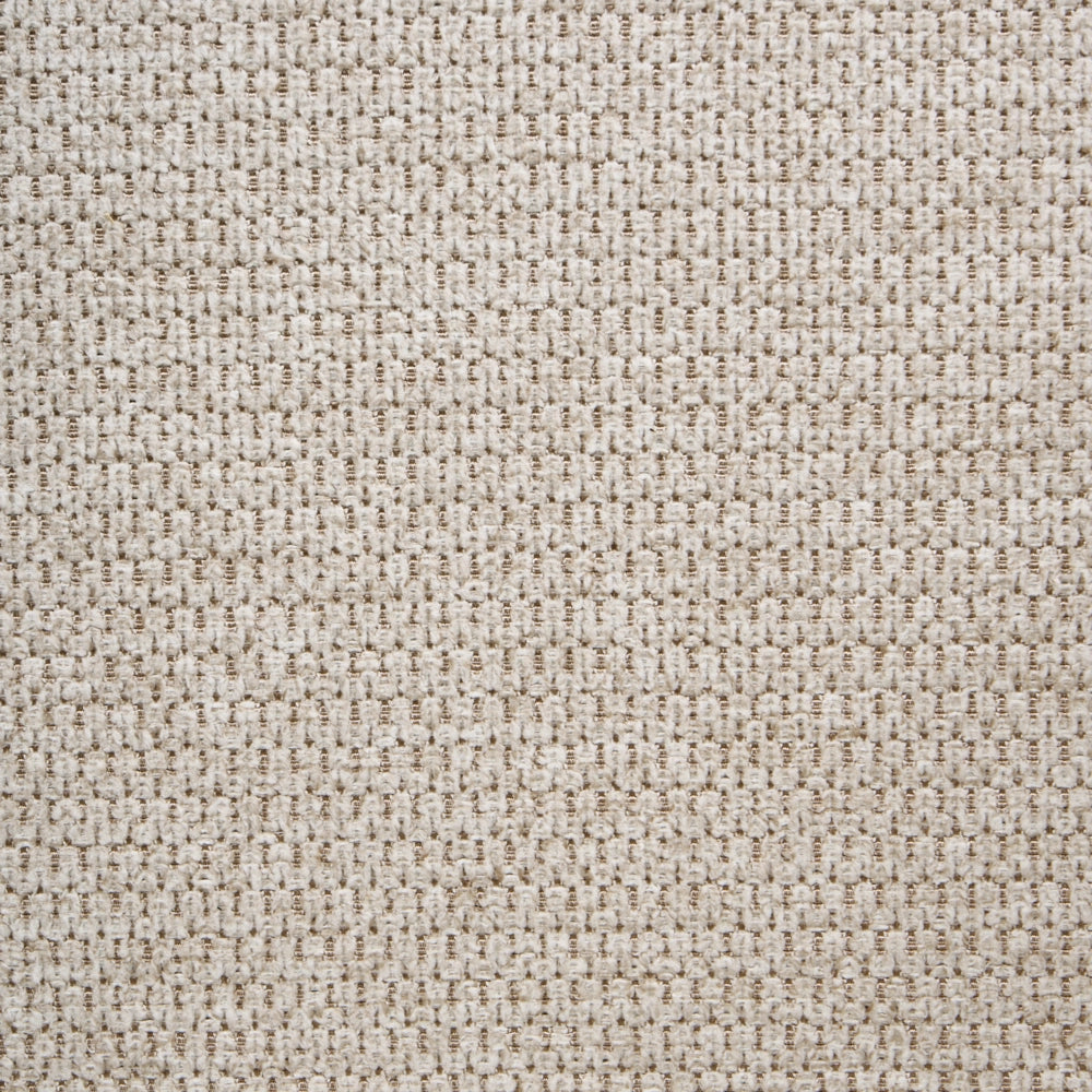 Poltrona Girevole in Tessuto Beige Chiaro Stile Mid-Century Modern con Schienale Alto e Seduta a Guscio con Braccioli Avvolgenti