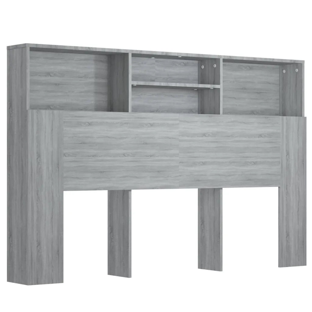 Testiera con Scomparti Grigio Sonoma 160x19x103,5 cm 817253