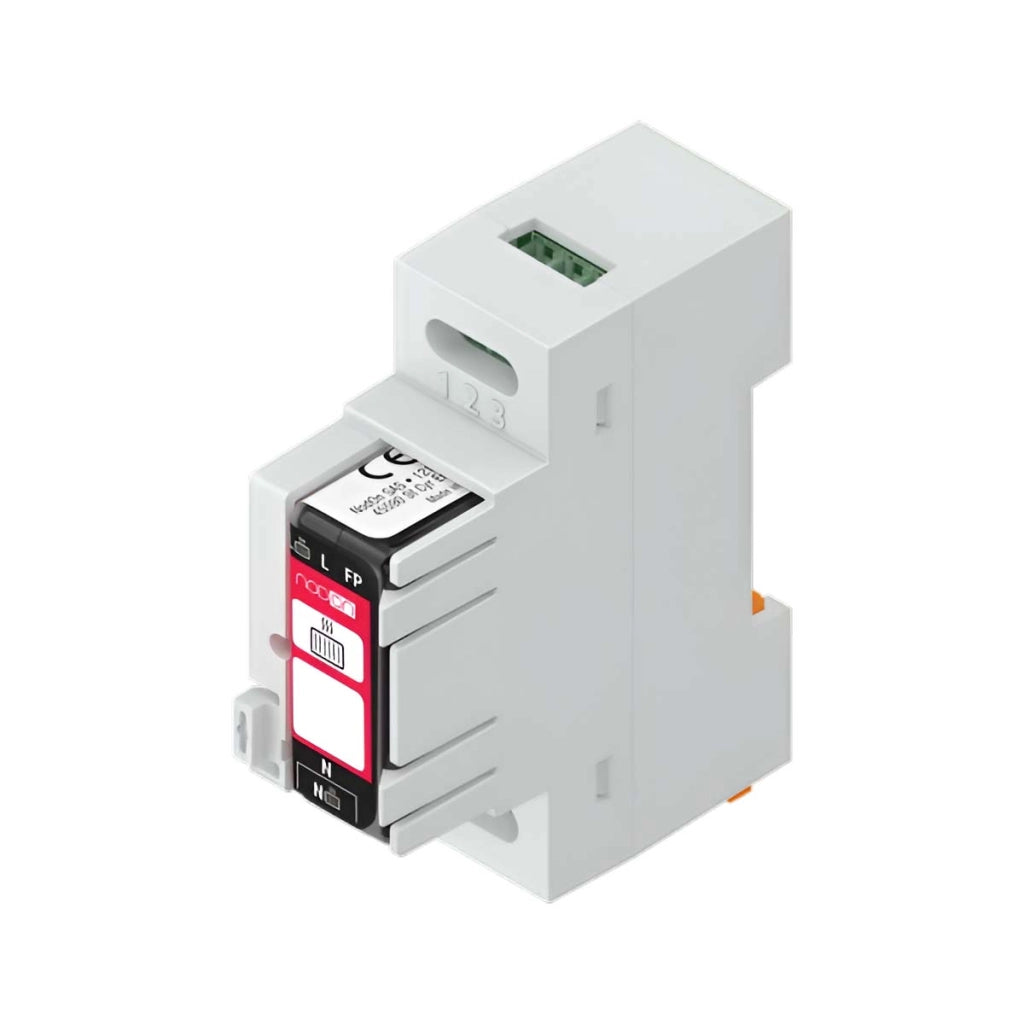 Custodia Rail DIN V3 versione Power per moduli elettrici 14A IP20 Bianco NODON
