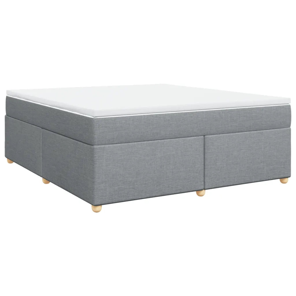 Giroletto a Molle con Materasso Grigio Chiaro180x200 cm Tessuto