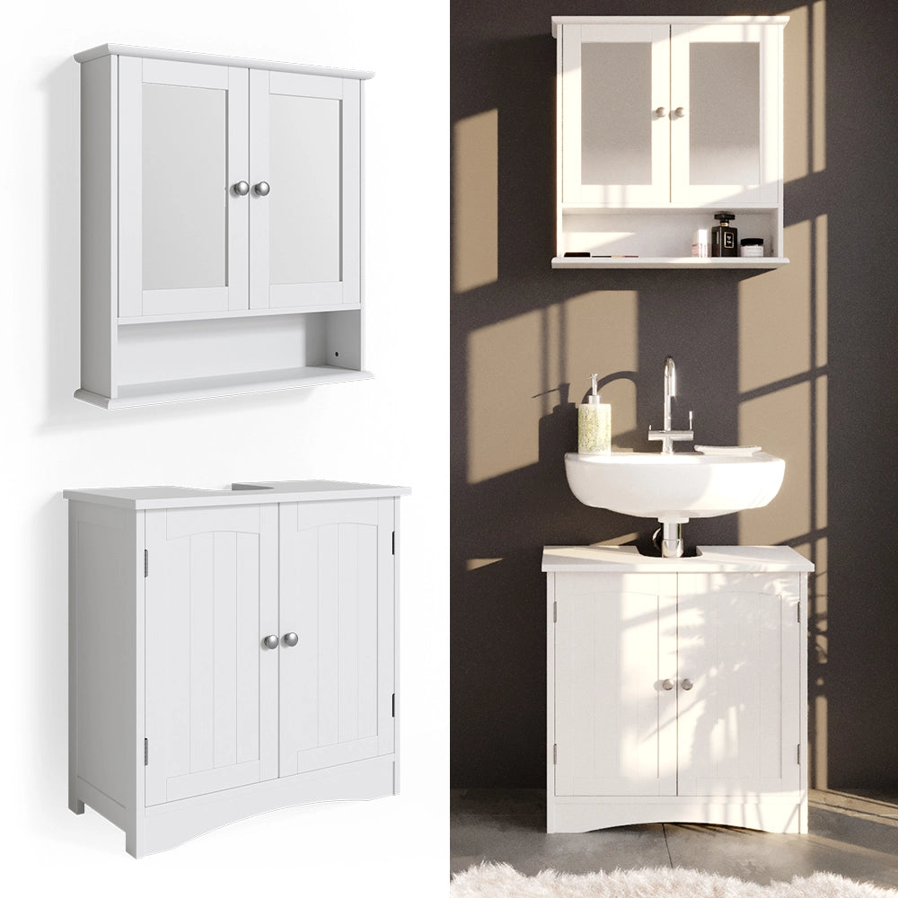 Vicco Set mobili bagno Bianco 2 parti
