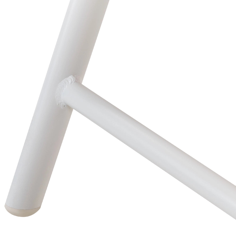 Set di 6 sedie da giardino in tessuto beige struttura in alluminio bianco pieghevole reclinabile